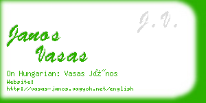 janos vasas business card